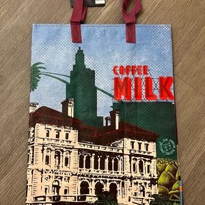 Trader Joe’s Colorful Coffee Milk Tote Bag